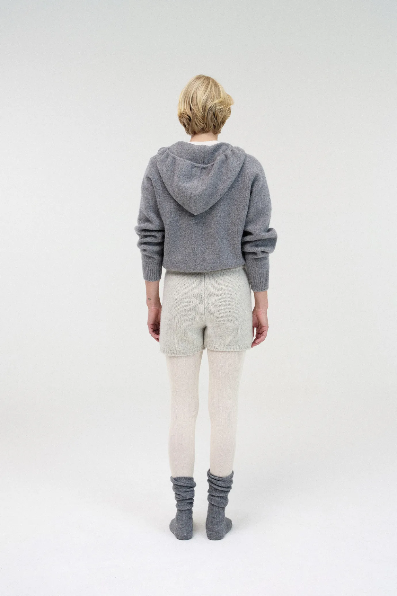 Nothing written Outwears | Knitwear-3RD / Lilo alpaca hoodie zip up (Gray)