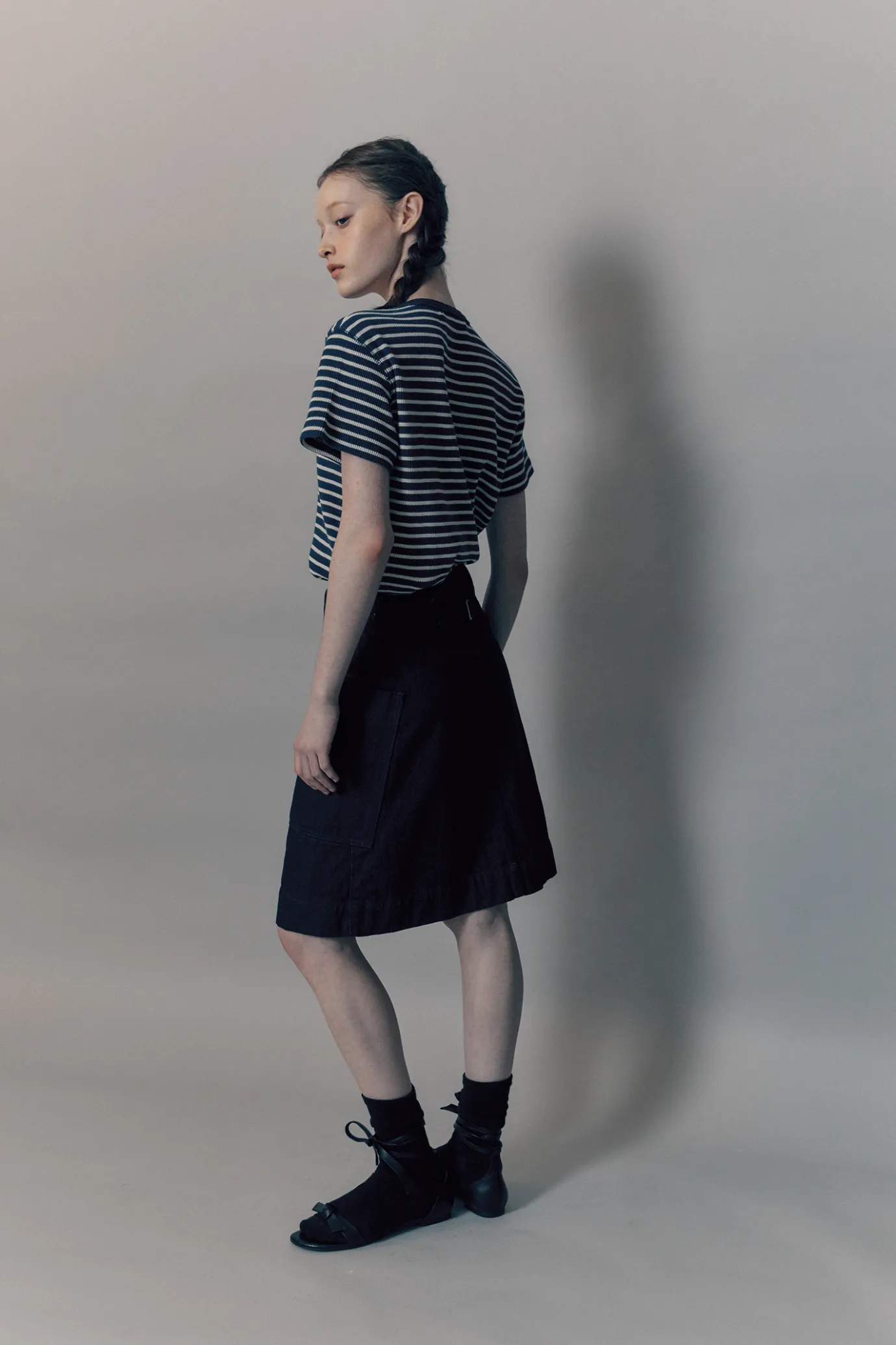 rd__penico_stripe_tshirt__2.webp Nothing written T-shirt-3RD / Penico stripe t-shirt (Navy)