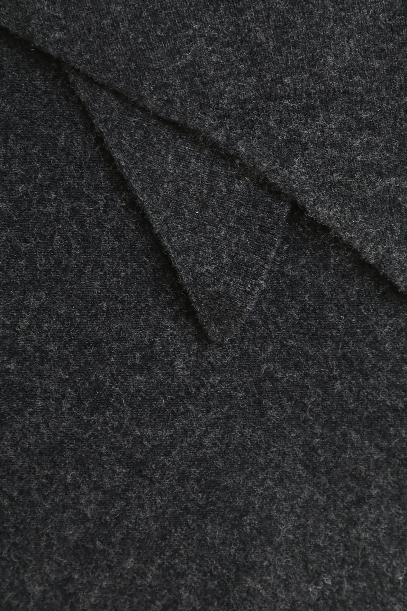 Nothing written Accessories-3RD / Triangle cashmere muffler (Charcoal)