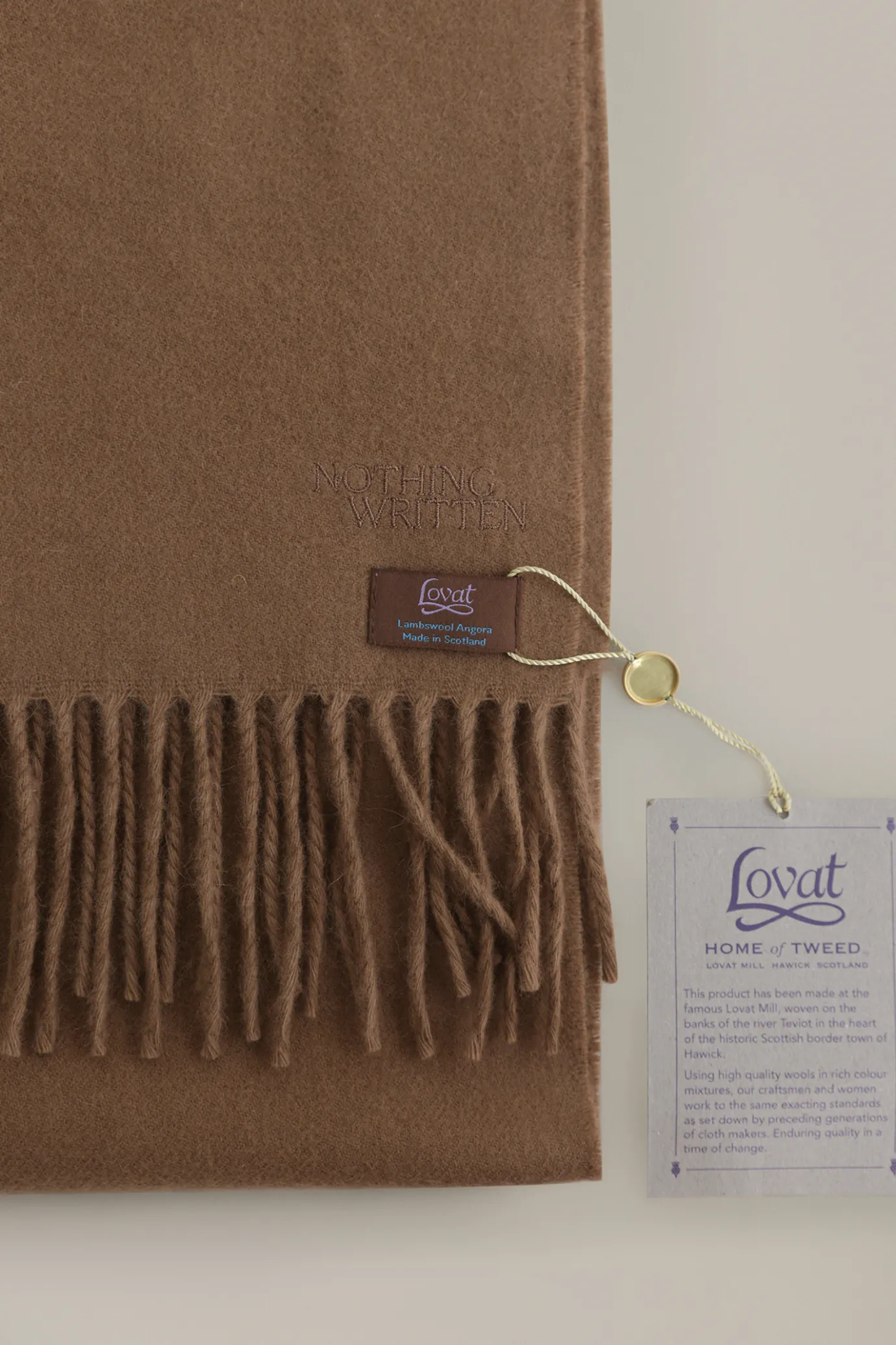 Nothing written Accessories | Exclusive-Scottish angora scarf (Camel)