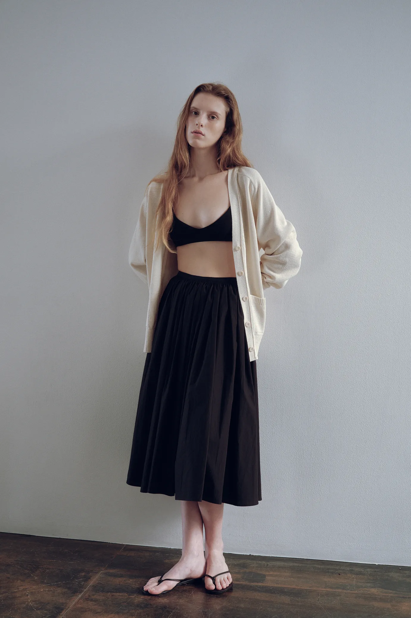 serto_gathered_skirt_blac_4.webp Nothing written Skirts-Serto gathered skirt (Black)