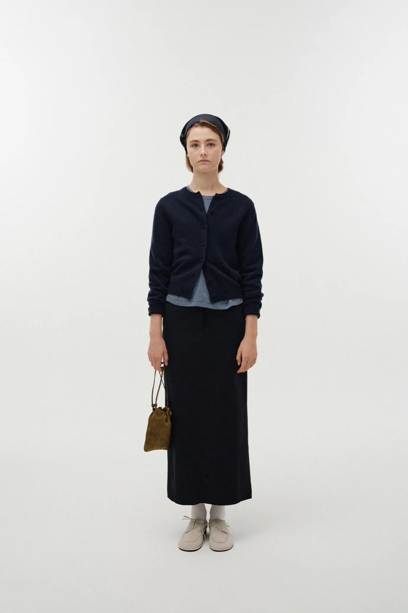 Nothing written T-shirt-Striped cotton t-shirt (Blue)