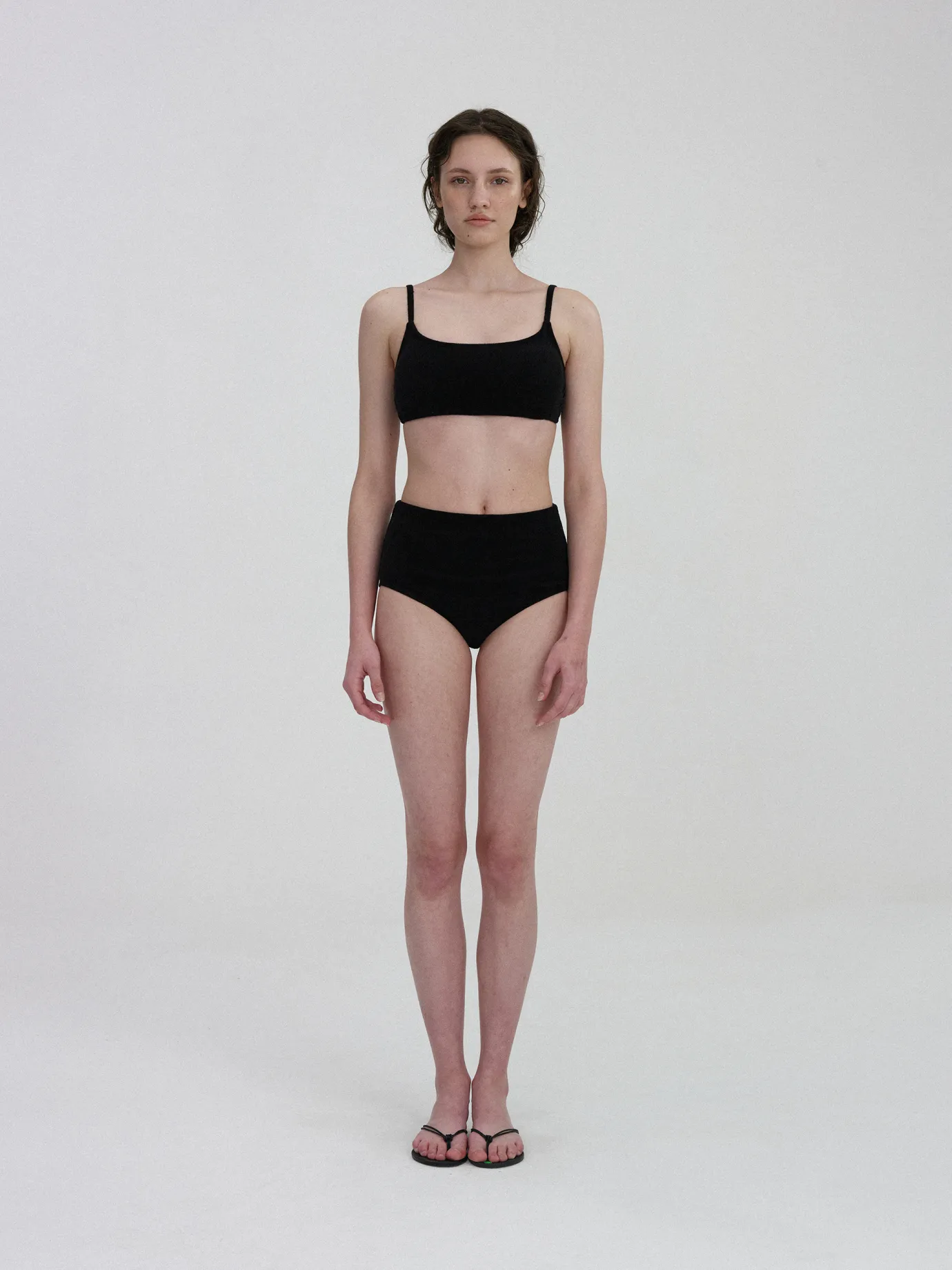 Nothing written Swimwear-Terry cotton bikini (Black)