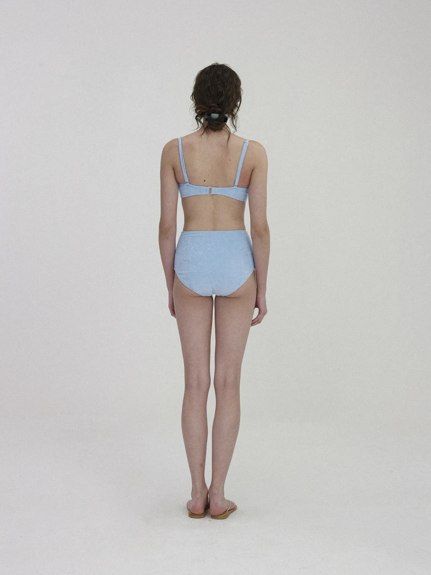 Nothing written Swimwear-Terry cotton bikini (Blue)