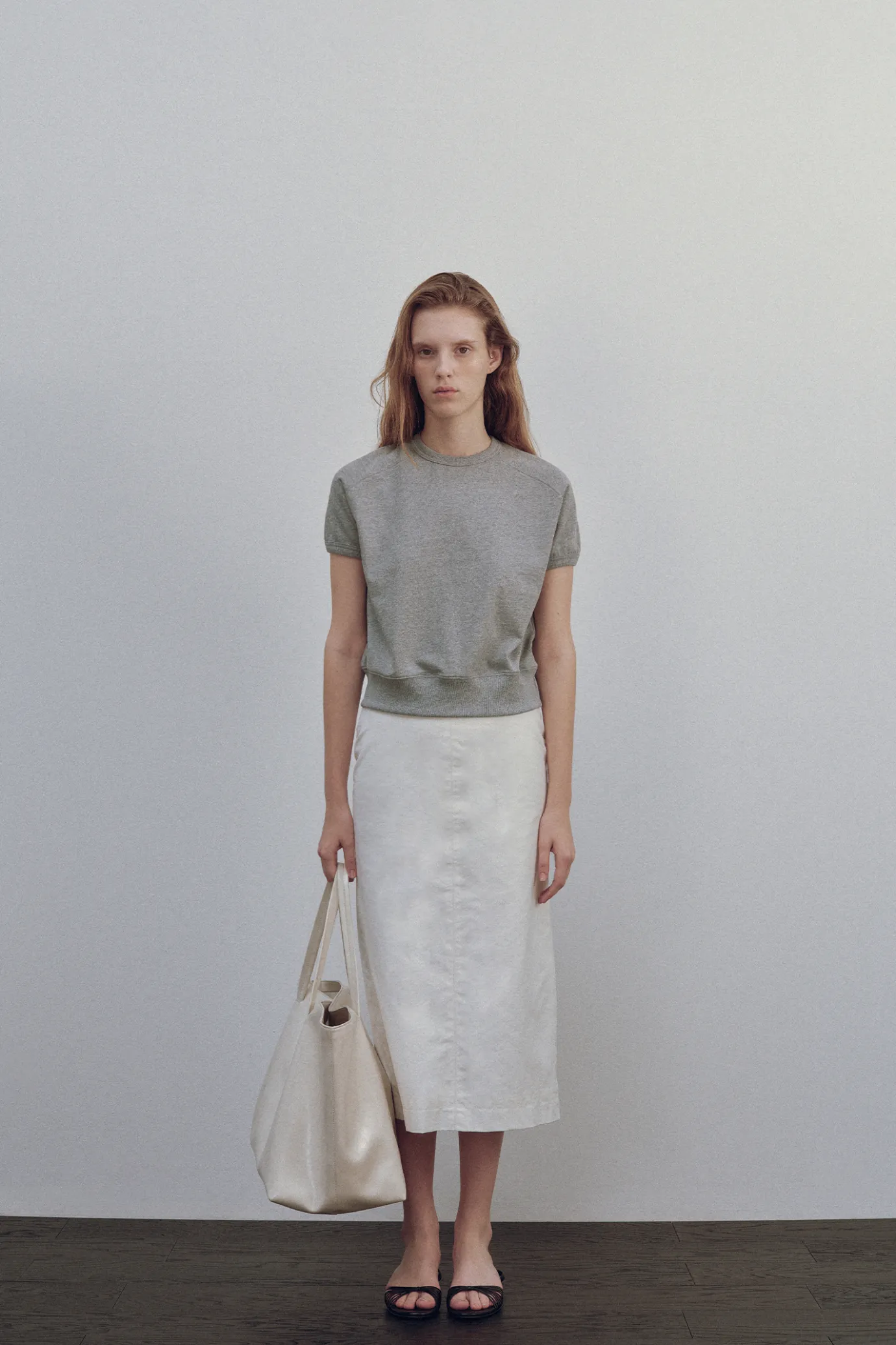 Nothing written T-shirt-4TH / Bibi cotton sweatshirt tee (Gray)