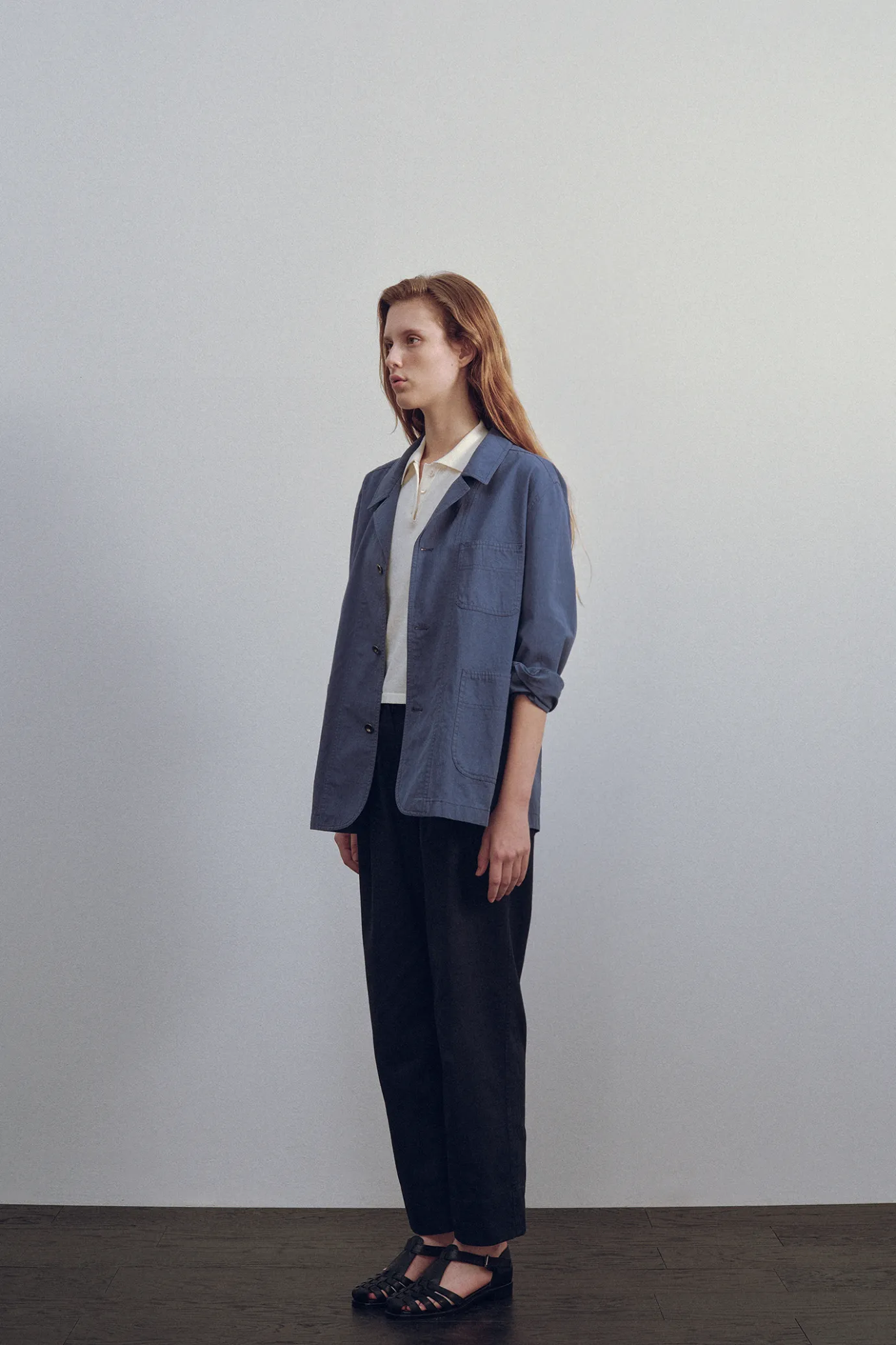 Nothing written Outwears-5TH / French work jacket (Vintage blue)