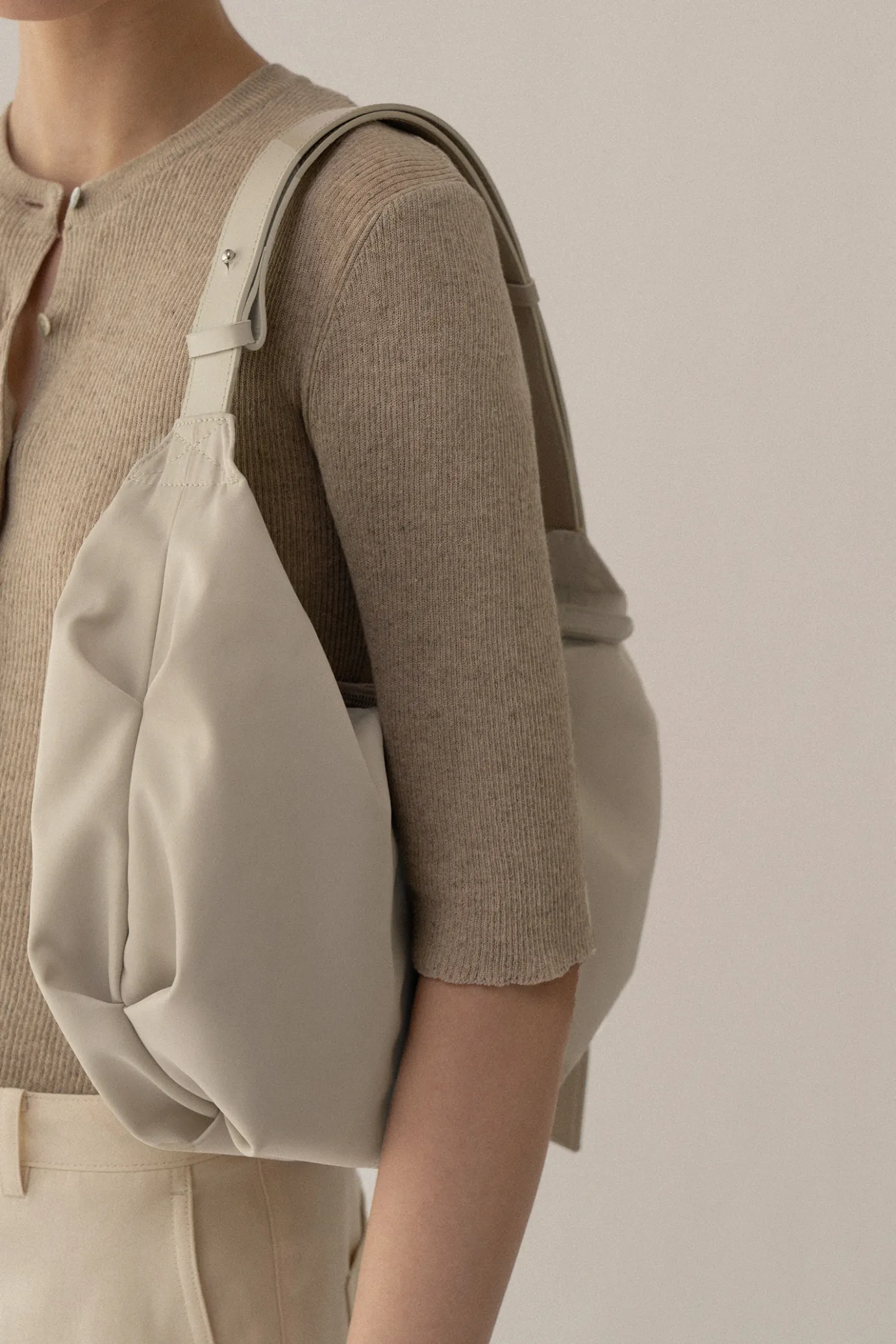 th__ht_nylon_shoulder_bag_3.webp Nothing written Bags-58TH / HT nylon shoulder bag (Salt)