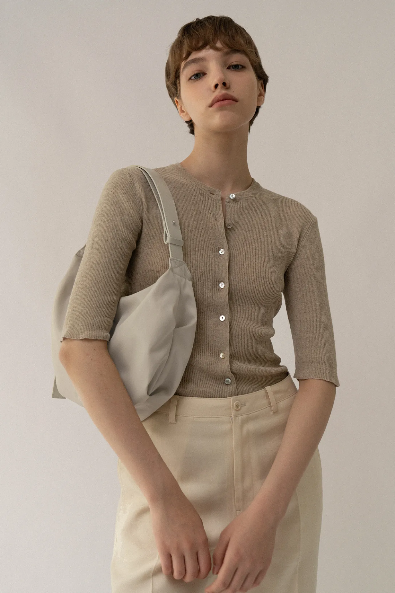 th__ht_nylon_shoulder_bag_4.webp Nothing written Bags-58TH / HT nylon shoulder bag (Salt)