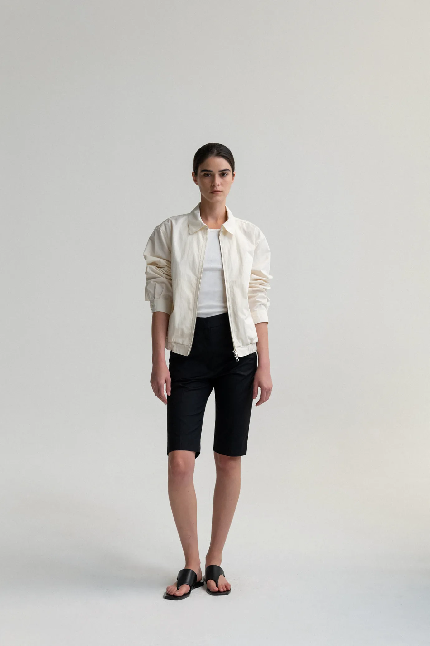 Nothing written Outwears-15TH / Marche summer blouson (Ecru)