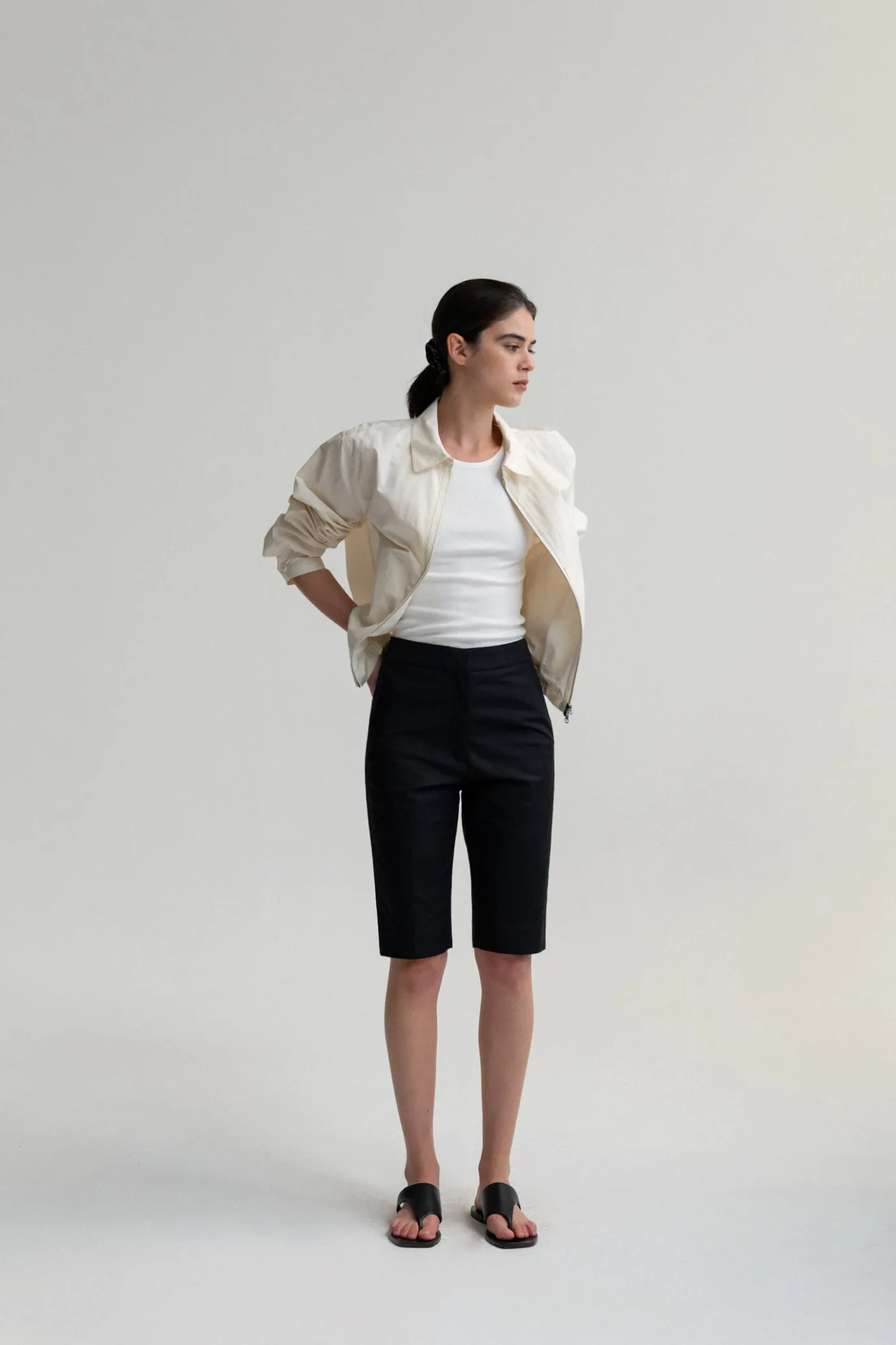 Nothing written Outwears-15TH / Marche summer blouson (Ecru)