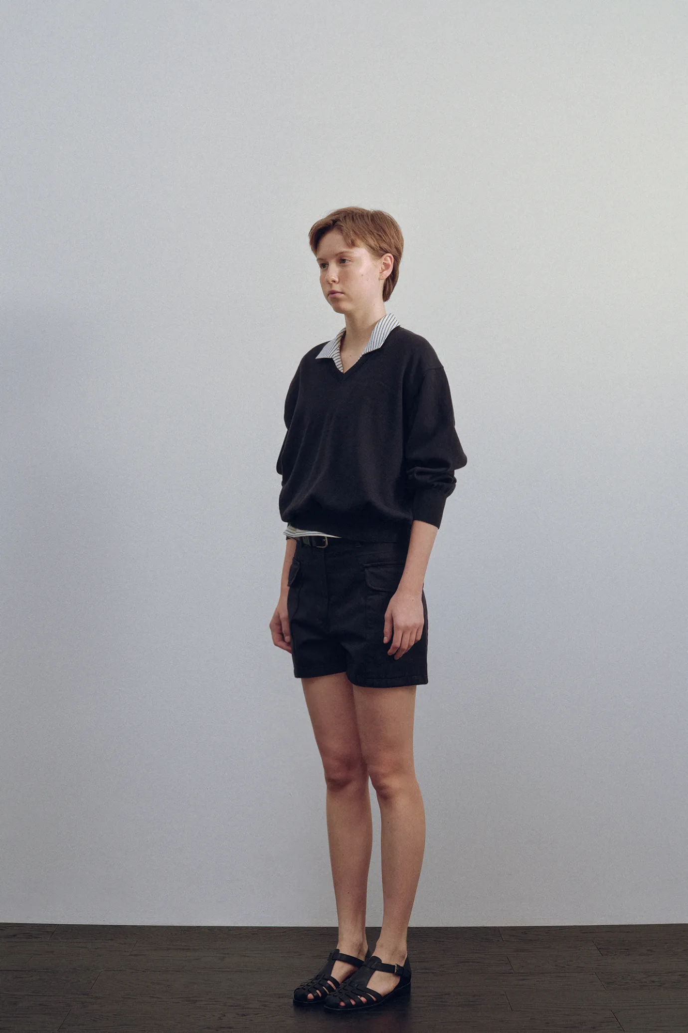 Nothing written Knitwear-5TH / Pipley v-neck pullover (Navy)