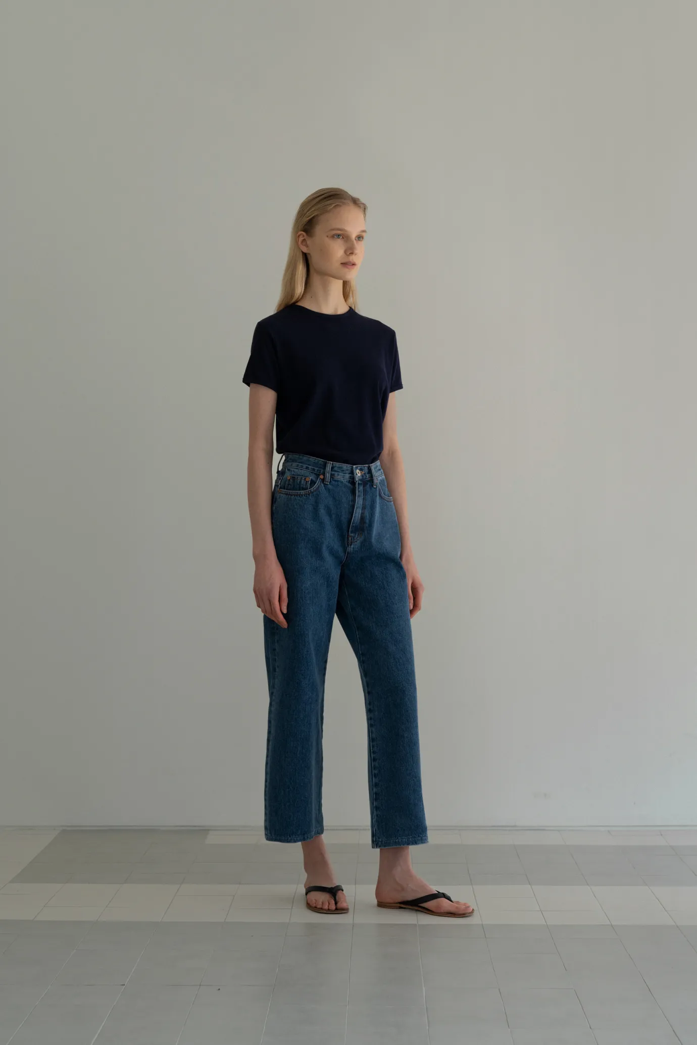 Nothing written Denim-9TH / River denim (Blue)