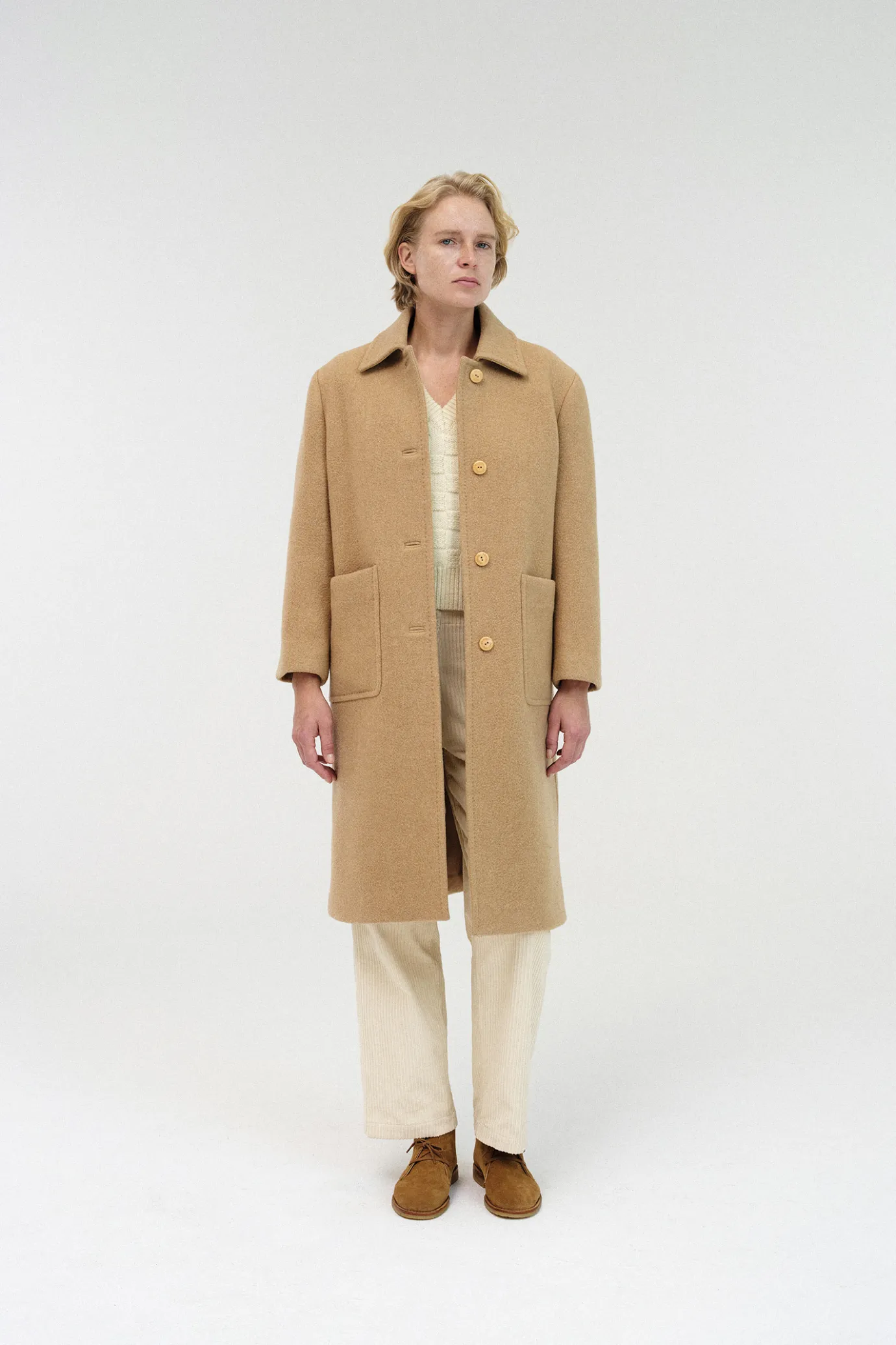 Nothing written Outwears-4TH / Rohmer long wool coat (Beige)
