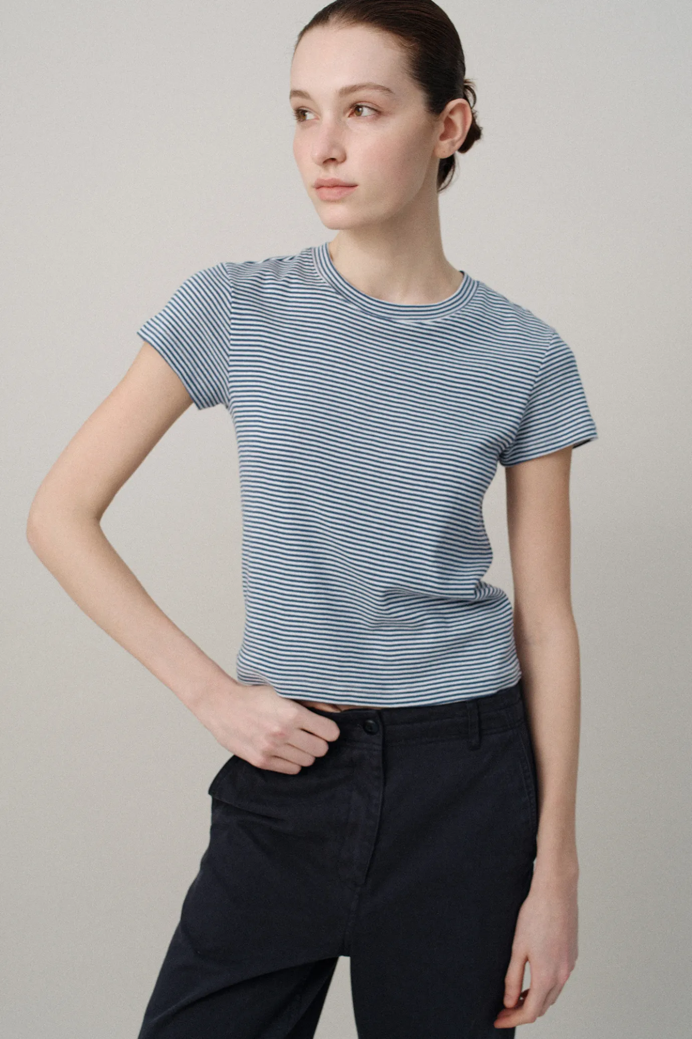 th__s_stripe_tshirt_blue_4.webp Nothing written T-shirt-8TH / 90's stripe t-shirt (Blue)