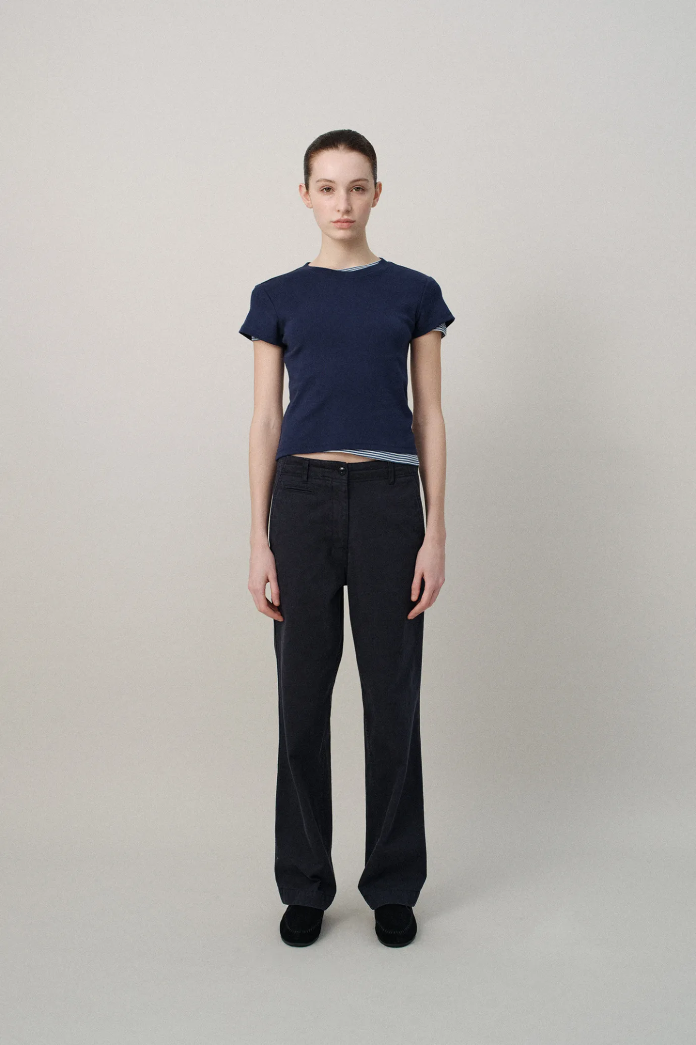 Nothing written T-shirt-5TH / 90's t-shirt (Navy)