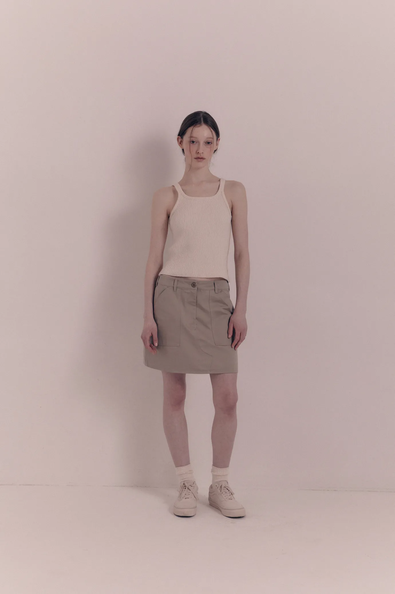 Nothing written Skirts-4TH / Sam mini skirt (Light gray)