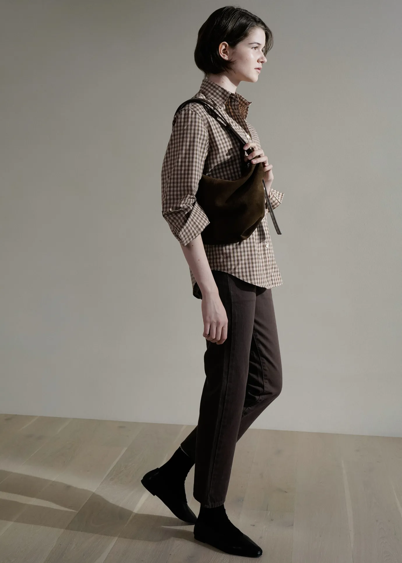 Nothing written Bags-36TH / Shoulder leather bag (Caramel)