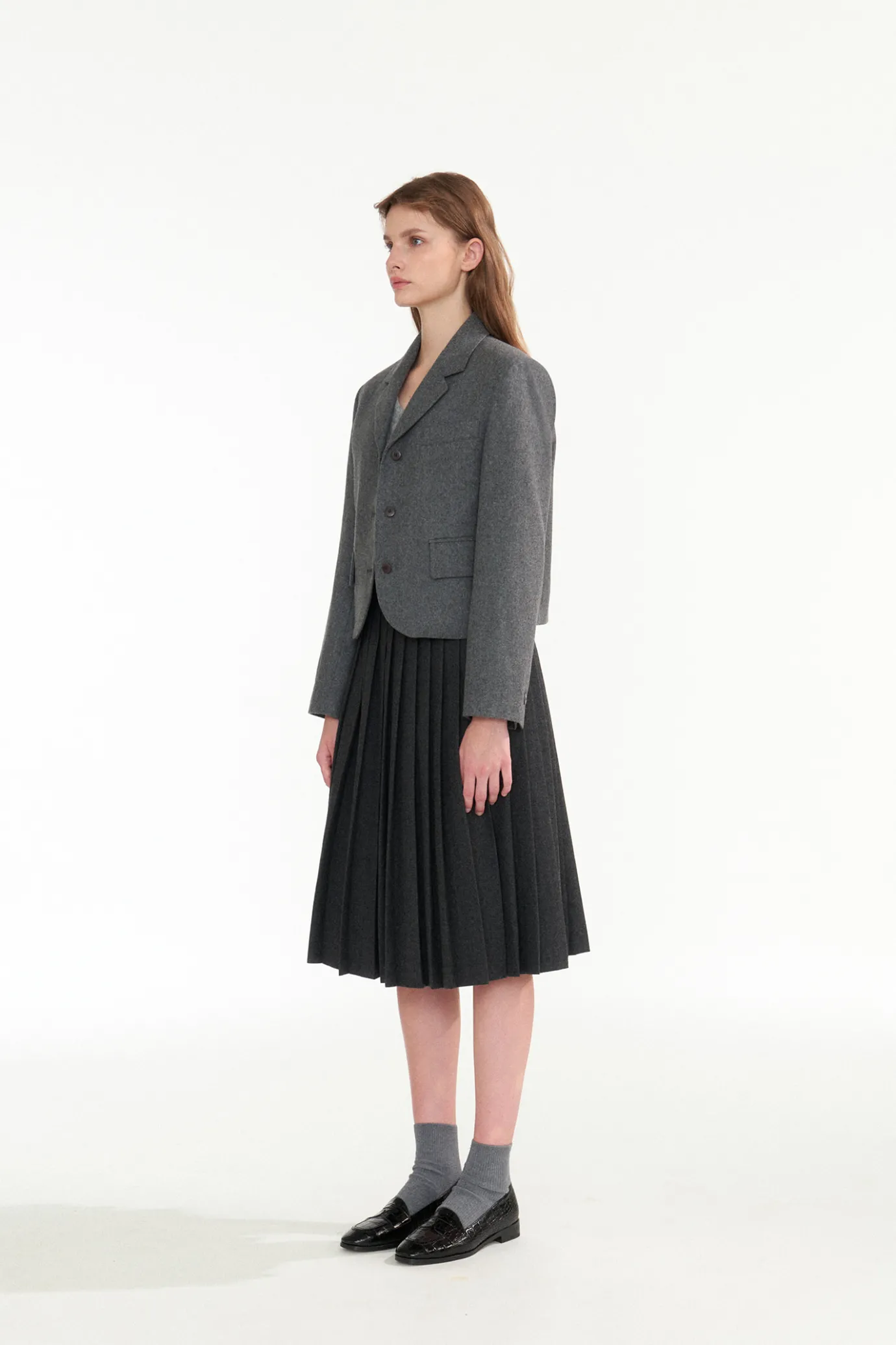 Nothing written Shoes | Exclusive-Tilda croco loafers (Black)