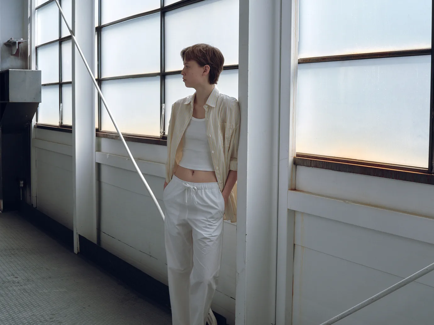 Nothing written Shirt-Timon striped cotton shirt (Butter)