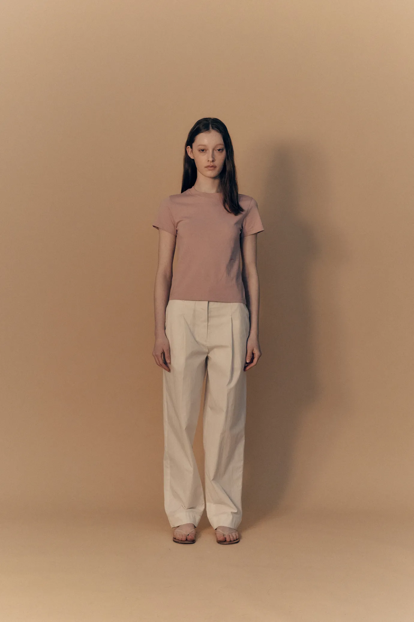 Nothing written T-shirt-Tina cotton t-shirt (Pink)