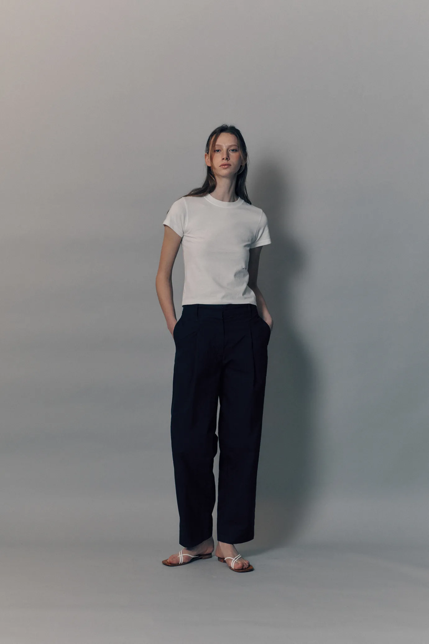 Nothing written T-shirt-Tina cotton t-shirt (White)