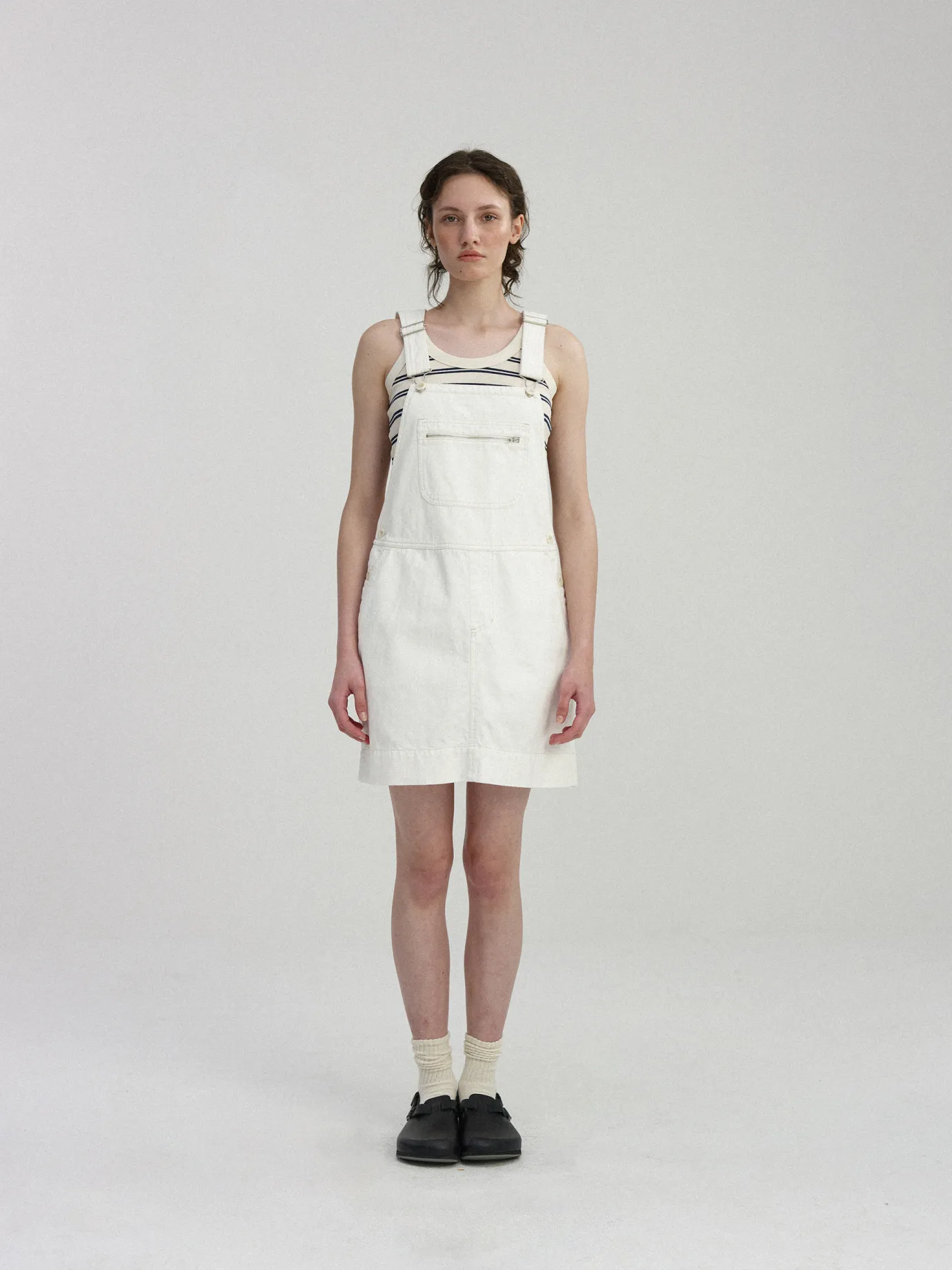 Nothing written Skirts-Toffe cotton overall skirt (White)
