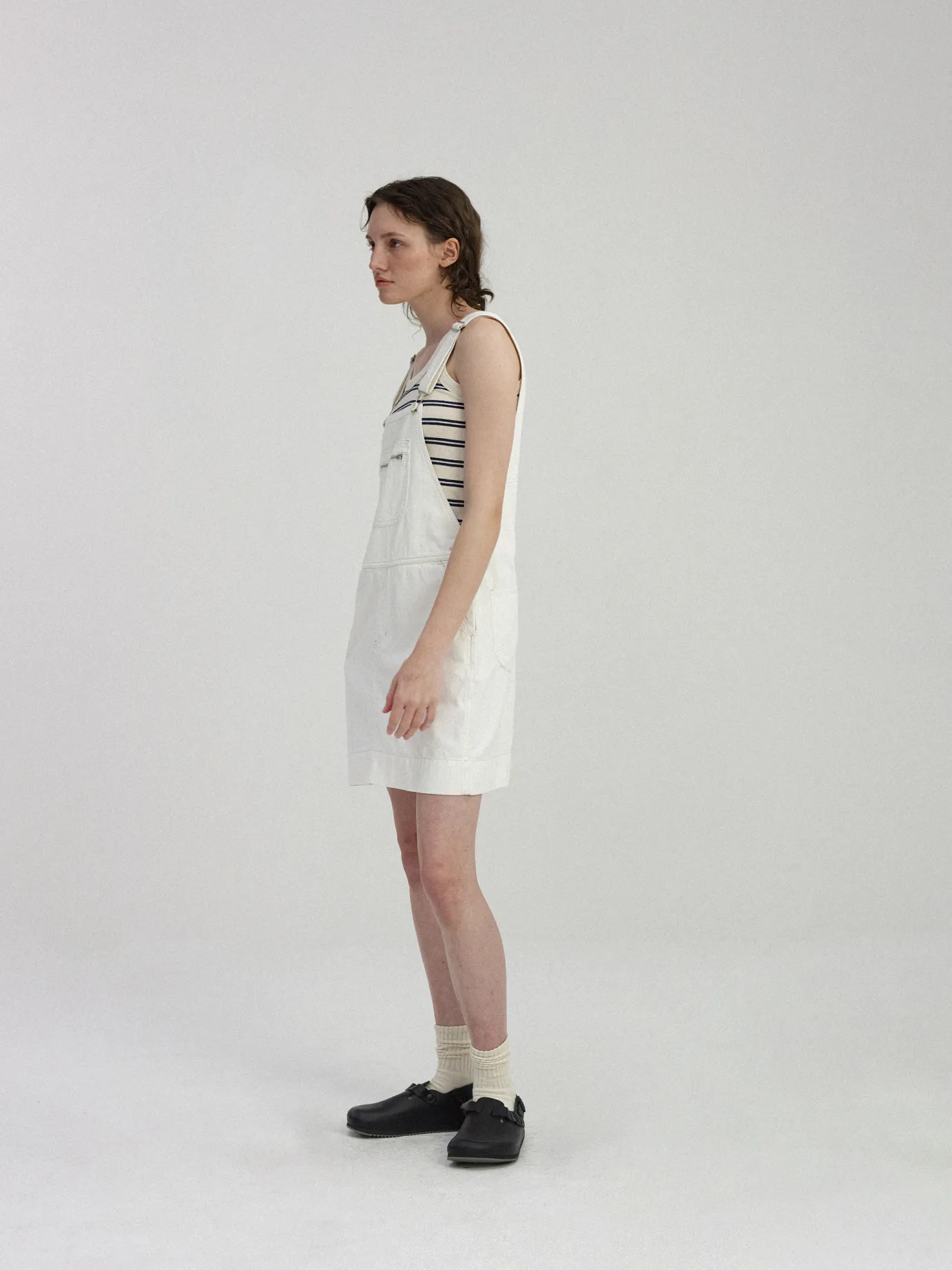 Nothing written Skirts-Toffe cotton overall skirt (White)