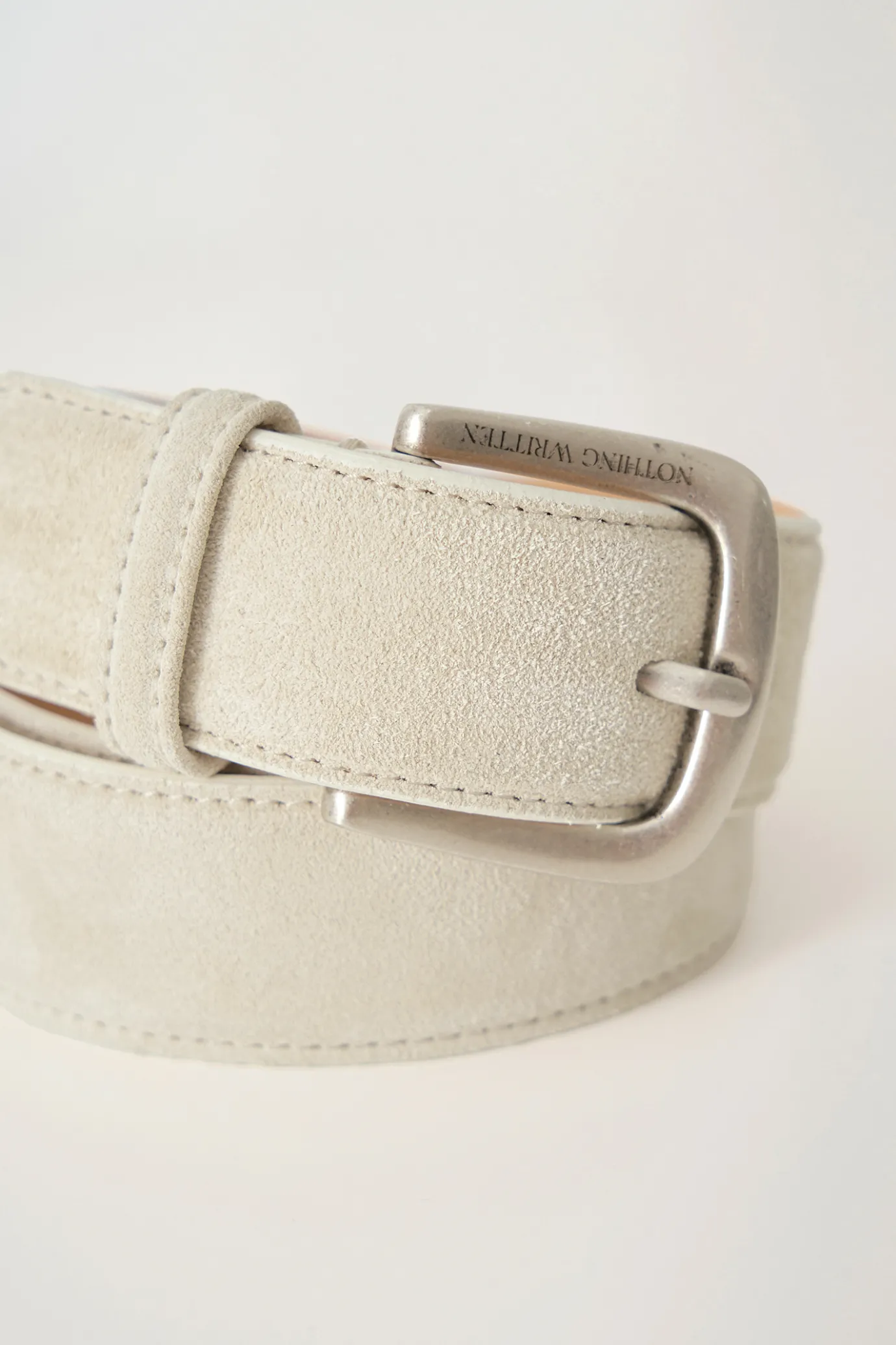 Nothing written Accessories-Vintage leather belt (Cloud white)